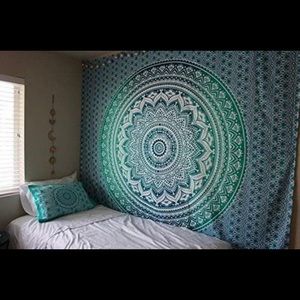 Ombre Tapestry (Turquoise Green/ Mint Green)